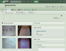 Tablet Screenshot of demon-emo-fox.deviantart.com