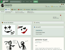 Tablet Screenshot of chucky93.deviantart.com
