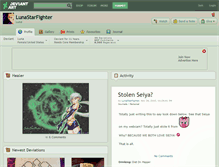 Tablet Screenshot of lunastarfighter.deviantart.com