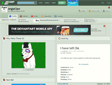 Tablet Screenshot of angleclaw.deviantart.com
