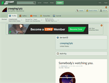 Tablet Screenshot of creeping1plz.deviantart.com