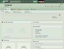 Tablet Screenshot of lovingnude.deviantart.com