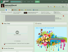 Tablet Screenshot of mistressofdeceit.deviantart.com