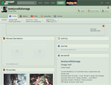 Tablet Screenshot of lonelywolfofomega.deviantart.com