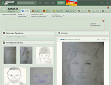 Tablet Screenshot of hehe124.deviantart.com