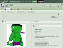 Tablet Screenshot of lonely-robot.deviantart.com