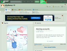 Tablet Screenshot of alicebunny115.deviantart.com