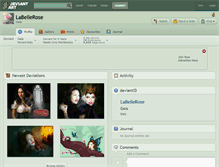 Tablet Screenshot of labellerose.deviantart.com