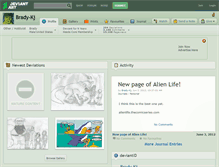 Tablet Screenshot of brady-kj.deviantart.com