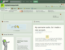 Tablet Screenshot of myblackmasquerade.deviantart.com