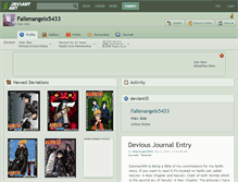 Tablet Screenshot of fallenangelx5433.deviantart.com