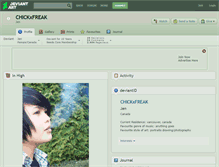 Tablet Screenshot of chickxfreak.deviantart.com