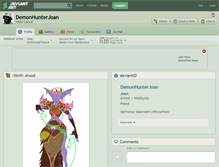 Tablet Screenshot of demonhunterjoan.deviantart.com