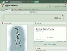 Tablet Screenshot of oogreenballoonoo.deviantart.com