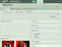 Tablet Screenshot of monsterkiwi.deviantart.com