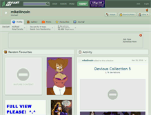 Tablet Screenshot of mikellincoln.deviantart.com