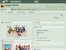 Tablet Screenshot of camilainwonderland.deviantart.com