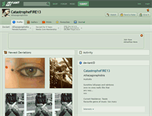 Tablet Screenshot of catastrophefire13.deviantart.com