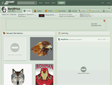 Tablet Screenshot of benjiprice.deviantart.com