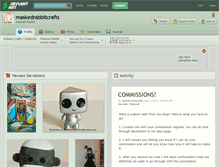 Tablet Screenshot of maskedrabbitcrafts.deviantart.com