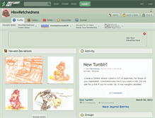 Tablet Screenshot of hiswretchedness.deviantart.com