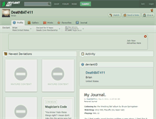 Tablet Screenshot of deathbat411.deviantart.com