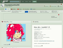 Tablet Screenshot of chocolatesunshine500.deviantart.com