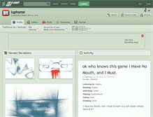 Tablet Screenshot of iuphome.deviantart.com