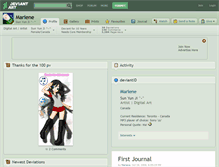 Tablet Screenshot of mariene.deviantart.com