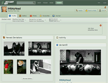 Tablet Screenshot of ihitmyhead.deviantart.com
