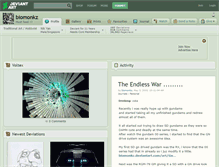 Tablet Screenshot of biomonkz.deviantart.com