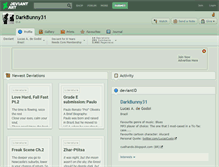 Tablet Screenshot of darkbunny31.deviantart.com