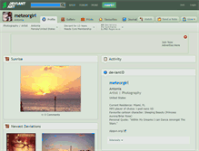 Tablet Screenshot of meteorgirl.deviantart.com
