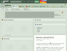 Tablet Screenshot of helltown.deviantart.com