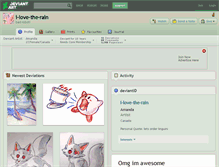 Tablet Screenshot of i-love-the-rain.deviantart.com