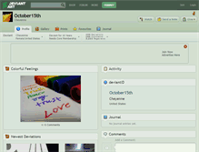 Tablet Screenshot of october15th.deviantart.com