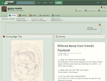 Tablet Screenshot of gypsy-rosalie.deviantart.com