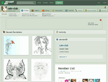 Tablet Screenshot of cain-club.deviantart.com