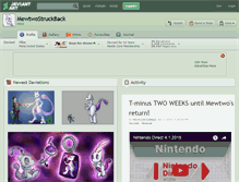 Tablet Screenshot of mewtwostruckback.deviantart.com