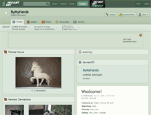 Tablet Screenshot of bymyhands.deviantart.com