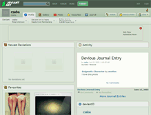 Tablet Screenshot of csaba.deviantart.com