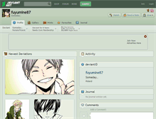 Tablet Screenshot of fuyumine87.deviantart.com
