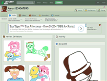 Tablet Screenshot of aaron1234567890.deviantart.com