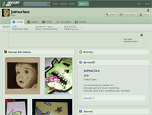 Tablet Screenshot of joshxurface.deviantart.com