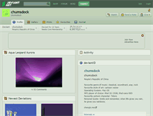 Tablet Screenshot of chumsdock.deviantart.com