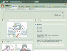 Tablet Screenshot of darkuke.deviantart.com