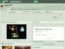 Tablet Screenshot of dylrocks95.deviantart.com