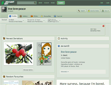 Tablet Screenshot of live-love-peace.deviantart.com