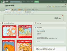 Tablet Screenshot of charizardclub.deviantart.com