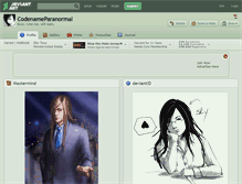 Tablet Screenshot of codenameparanormal.deviantart.com